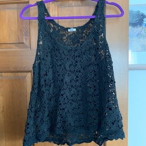 Black lace tank top